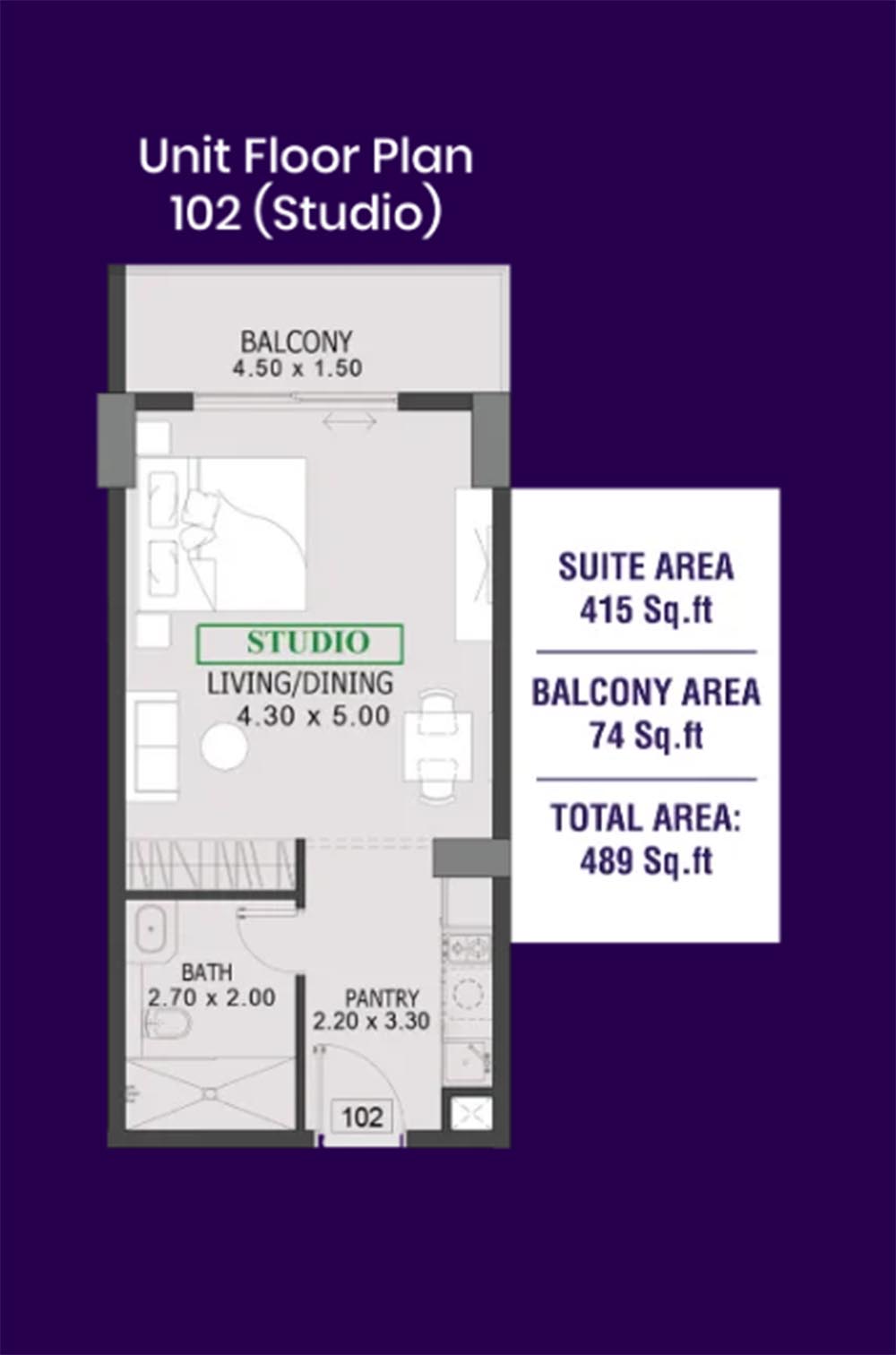 One by Preston at Dubai South floor plan 1