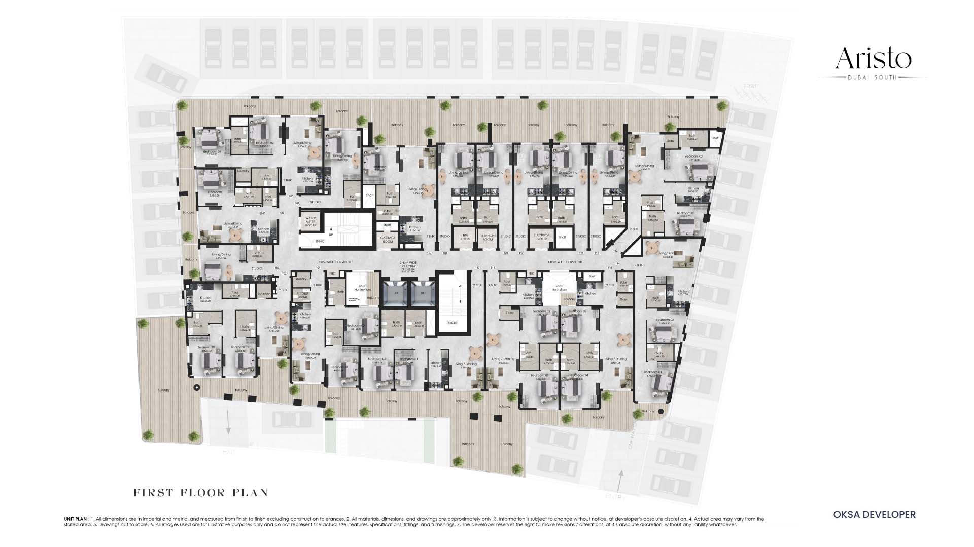 Aristo at Dubai South floor plan 1