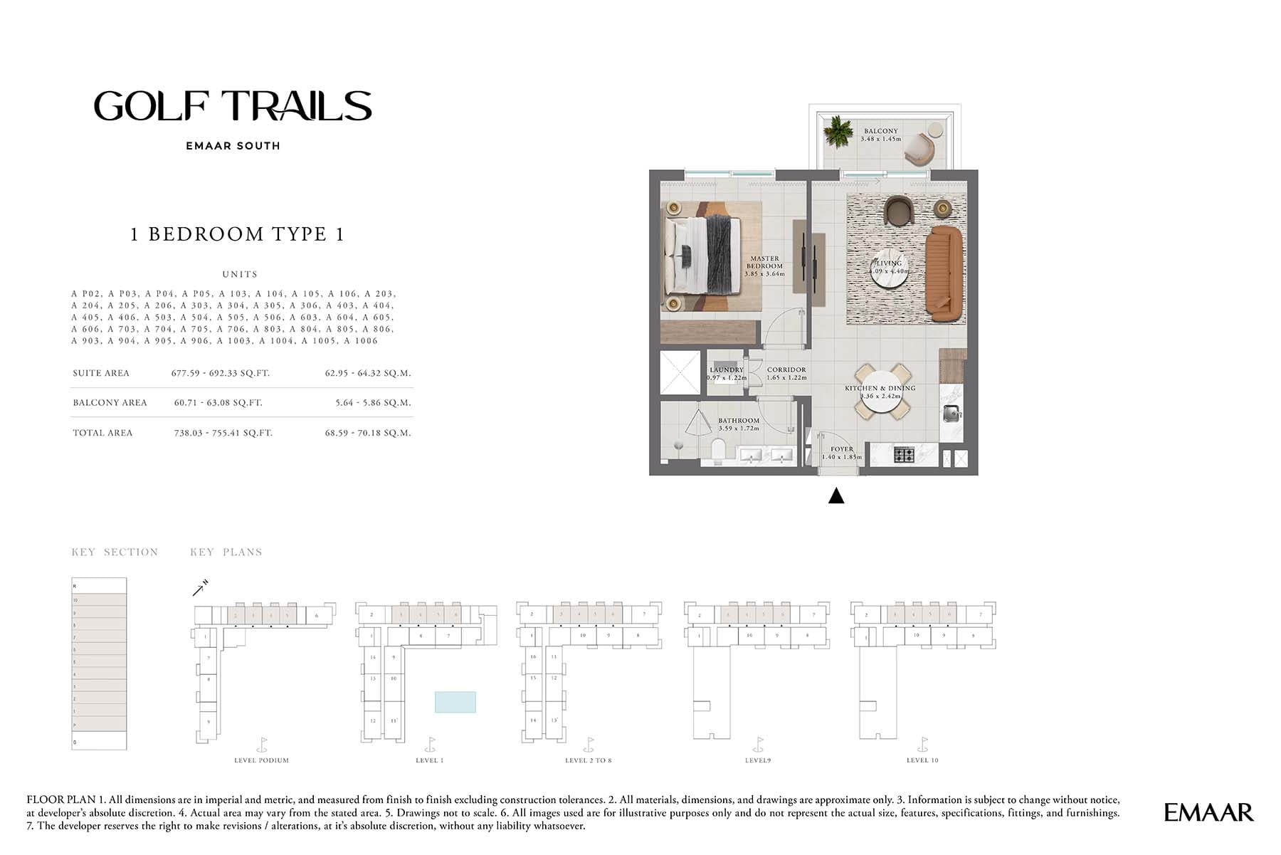 Golf Trails at Emaar South floor plan 1