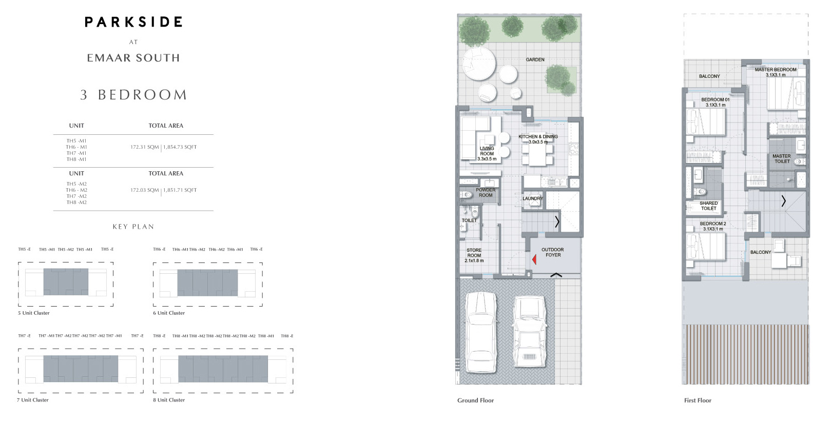 Parkside at Emaar South floor plan 1