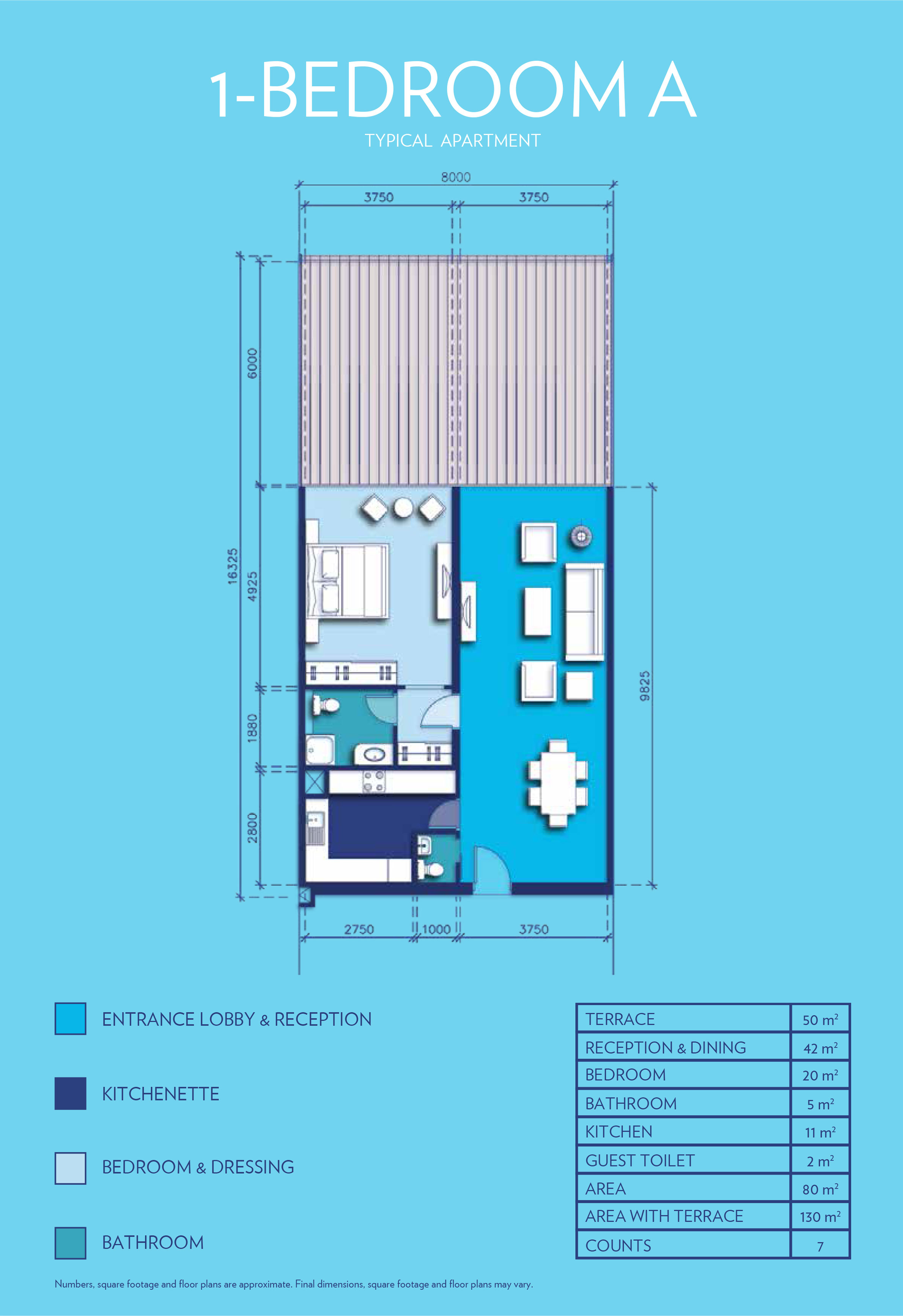 Azure Residence Palm Jumeirah floor plan 1