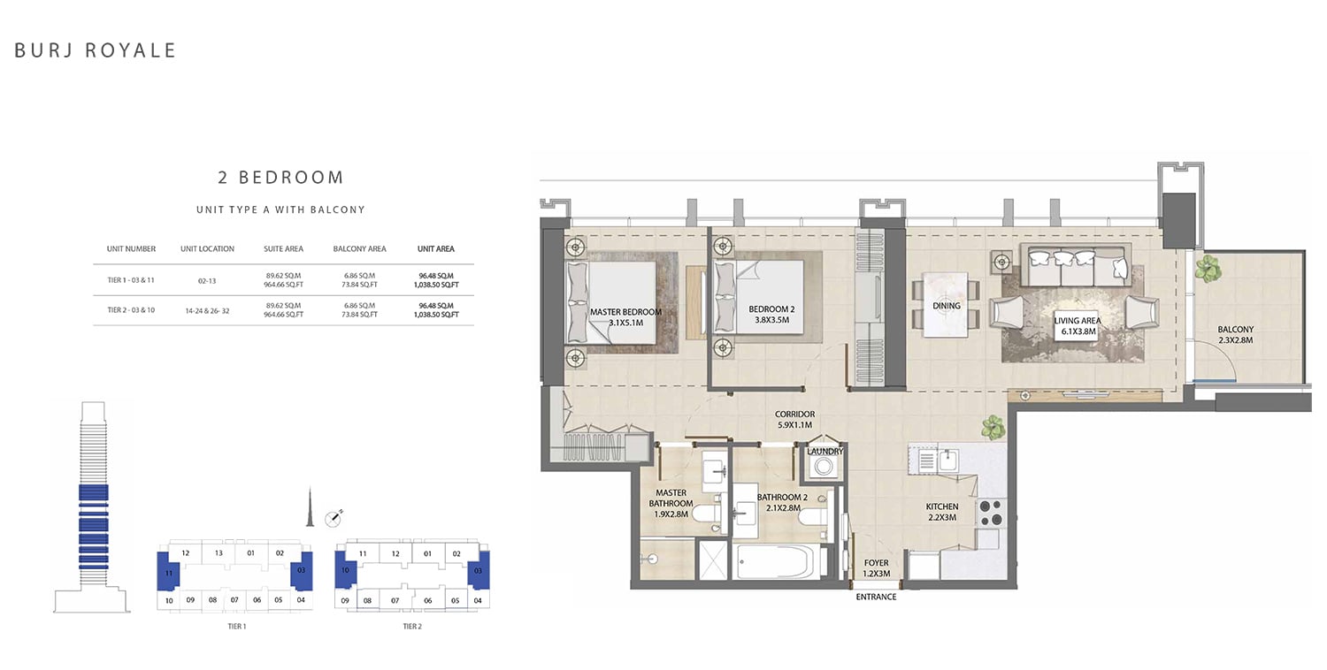 Burj Royale floor plan 3