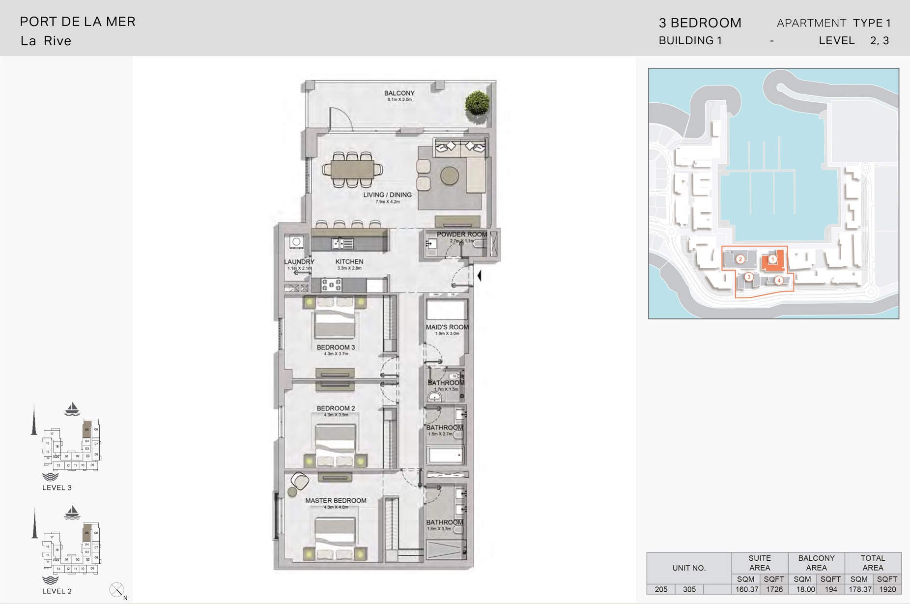 La Rive Apartments floor plan 3