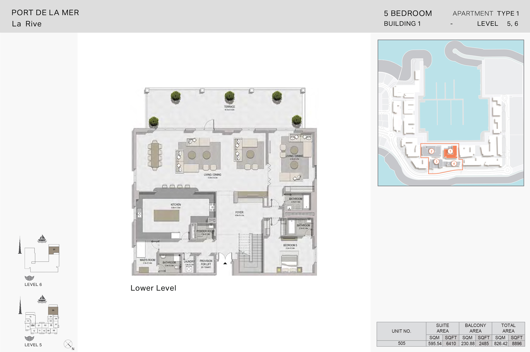 La Rive Apartments floor plan 5
