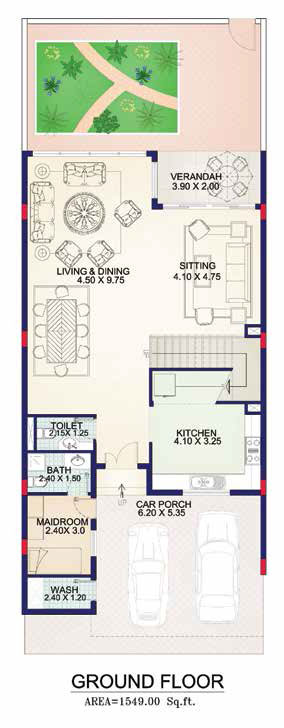 Jumeirah Islands Townhouses floor plan 1