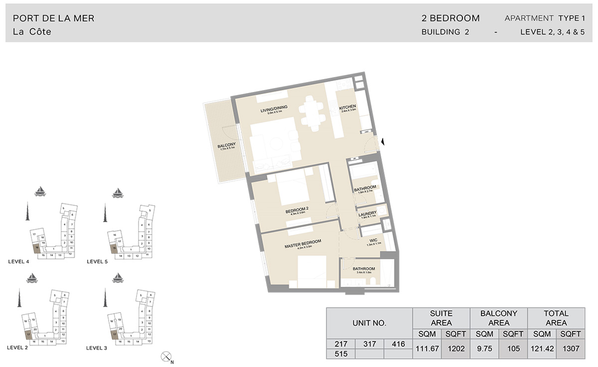 La Cote Apartments floor plan 2