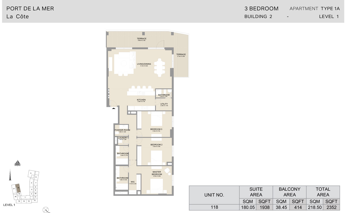 La Cote Apartments floor plan 3