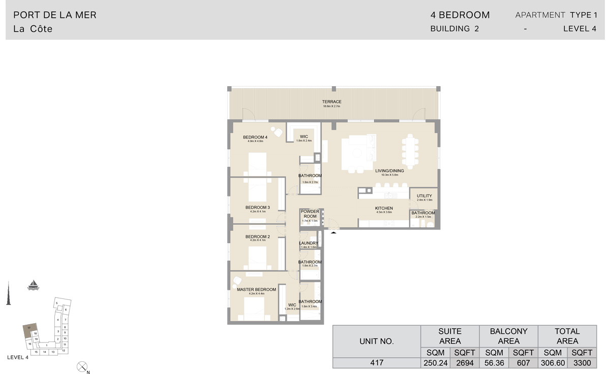 La Cote Apartments floor plan 4