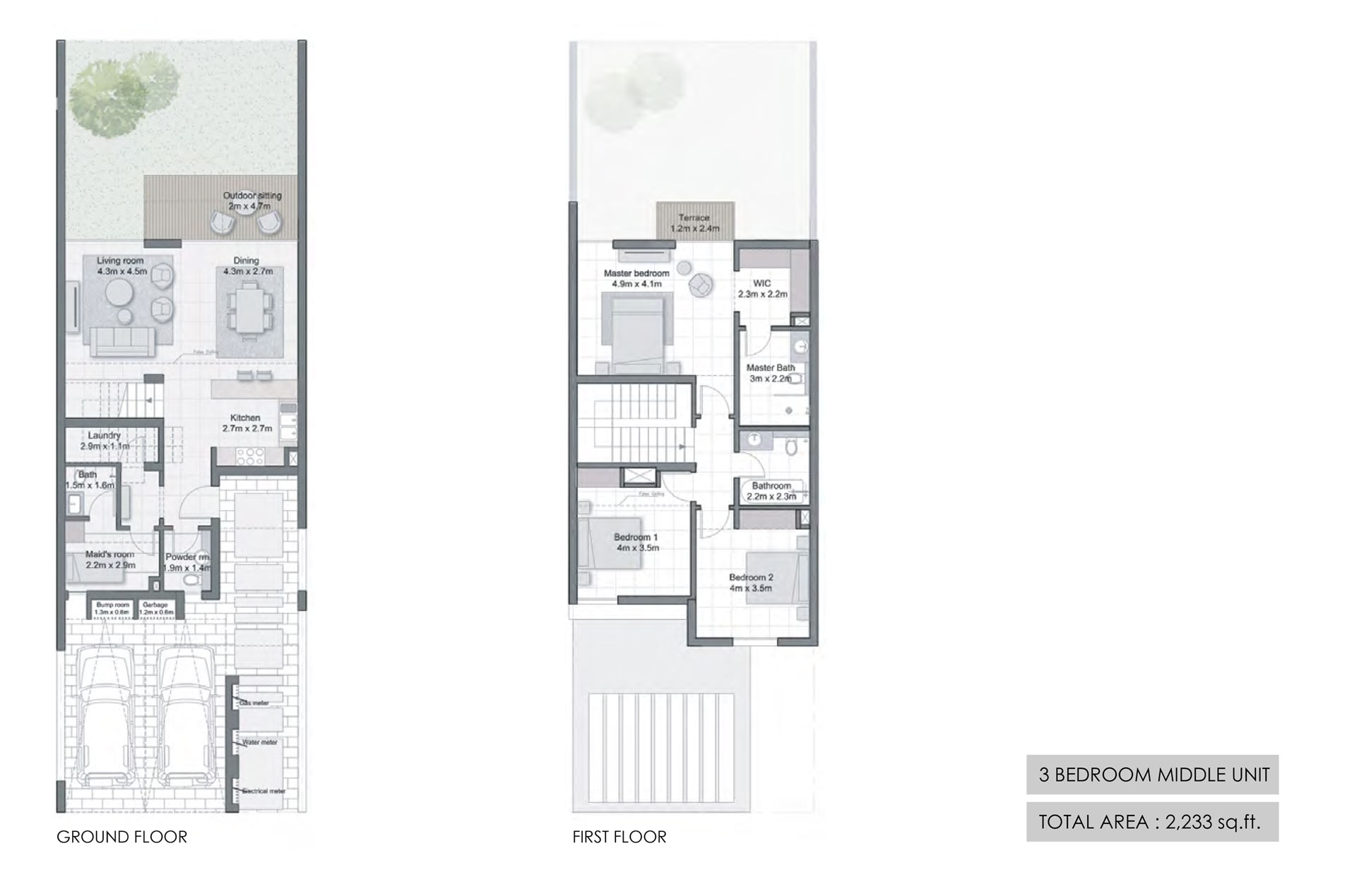 Cherrywoods Townhouses floor plan 1