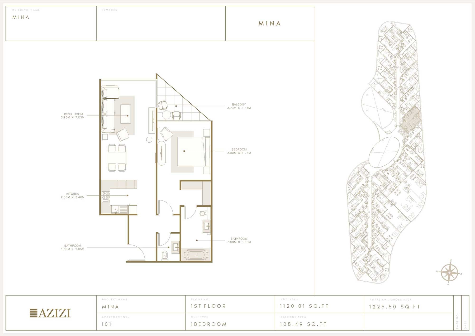 Azizi Mina floor plan 1
