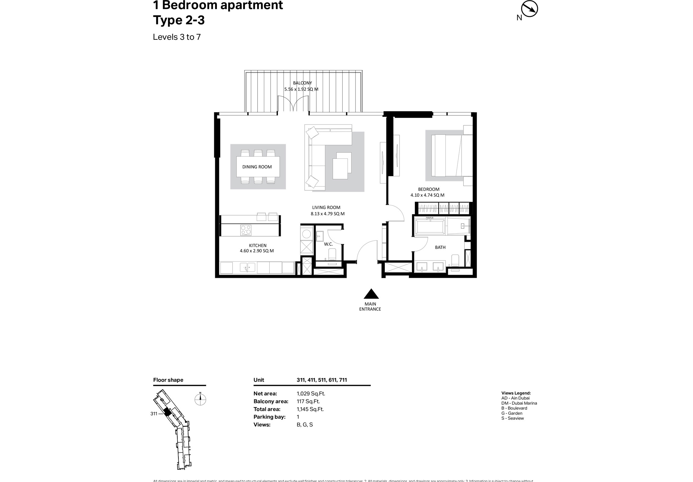 Bluewaters Residences Building 2 floor plan 1