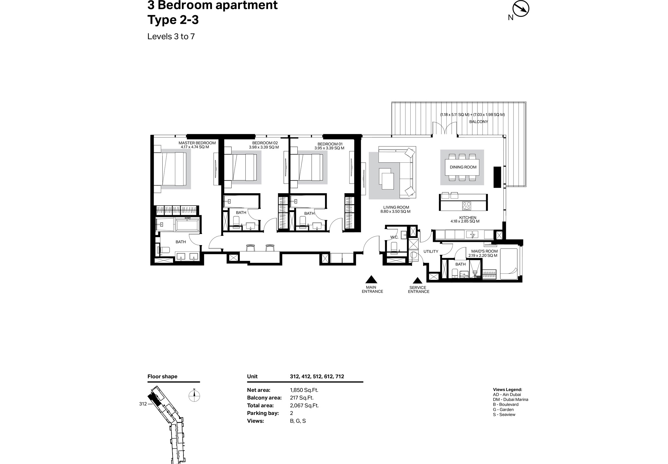 Bluewaters Residences Building 2 floor plan 4