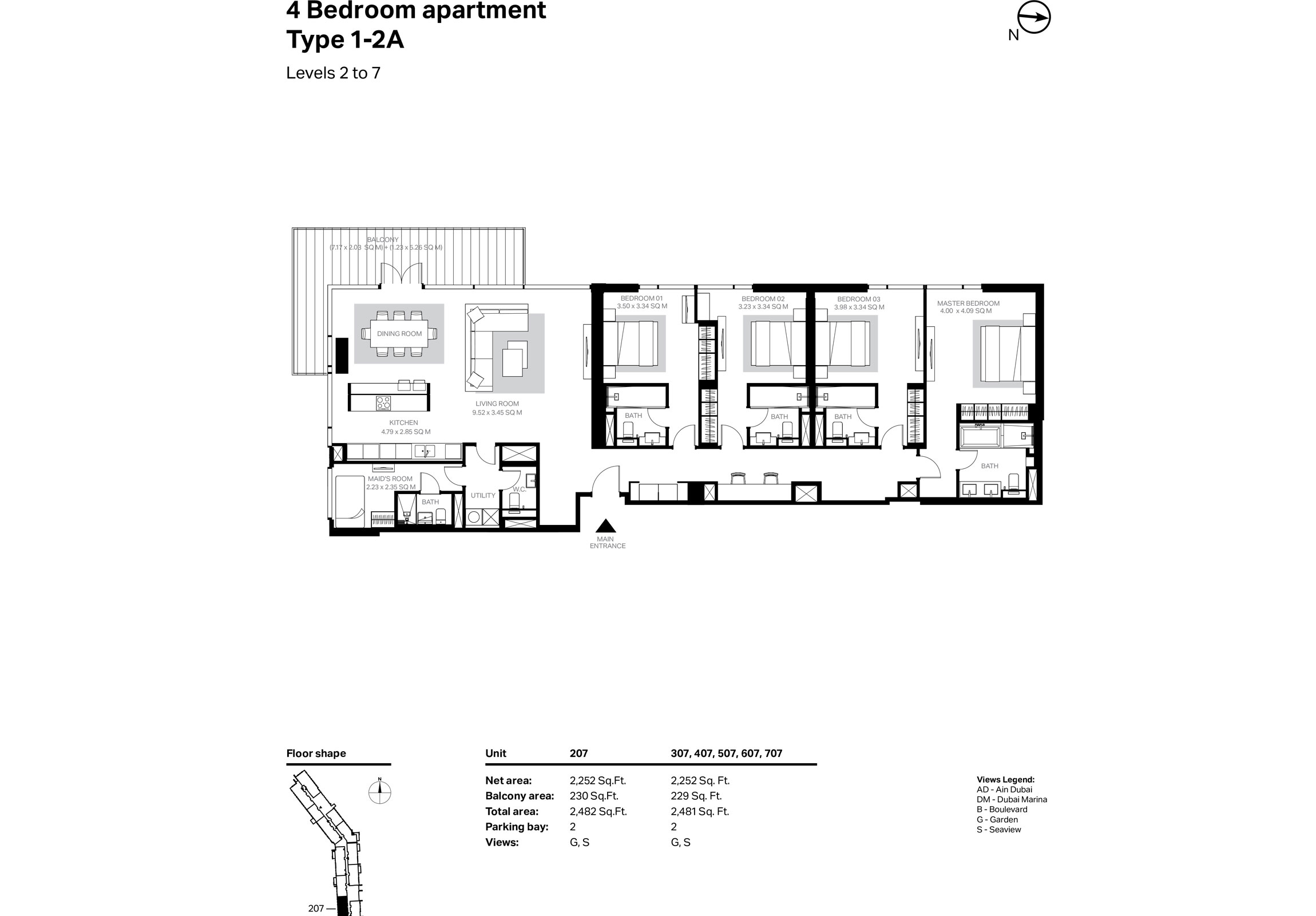 Bluewaters Residences Building 2 floor plan 5