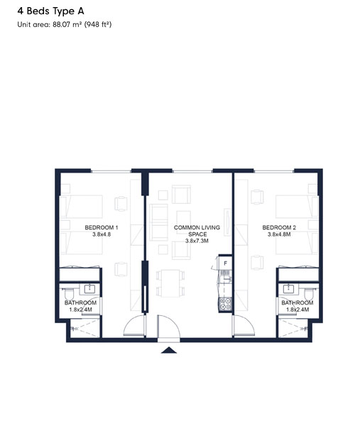 Nest at Aljada floor plan 4