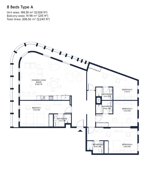 Nest at Aljada floor plan 5