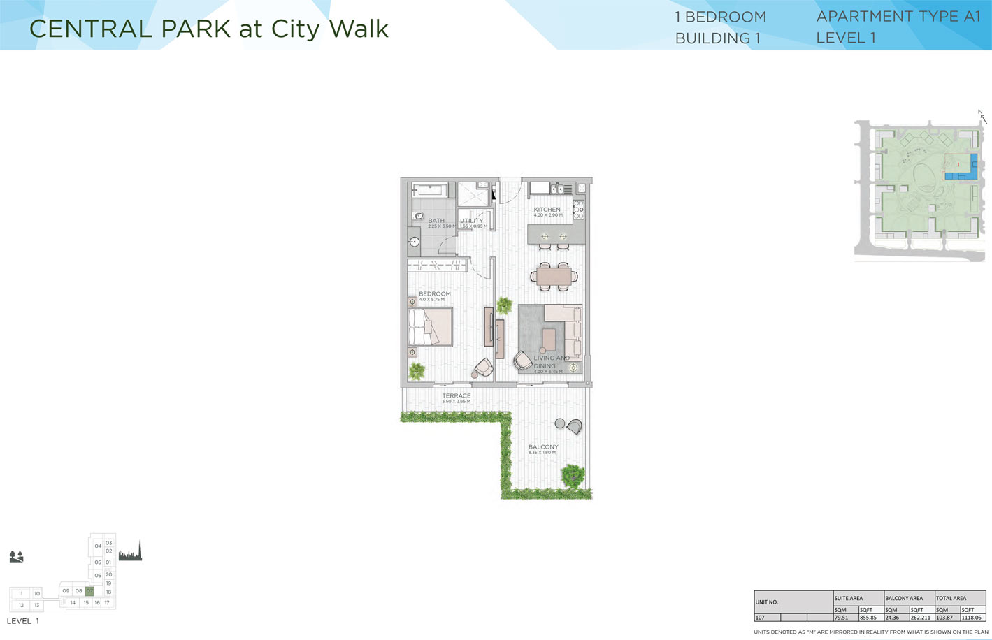 Central Park Building 1 floor plan 1