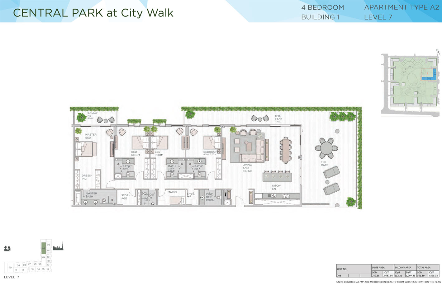 Central Park Building 1 floor plan 4