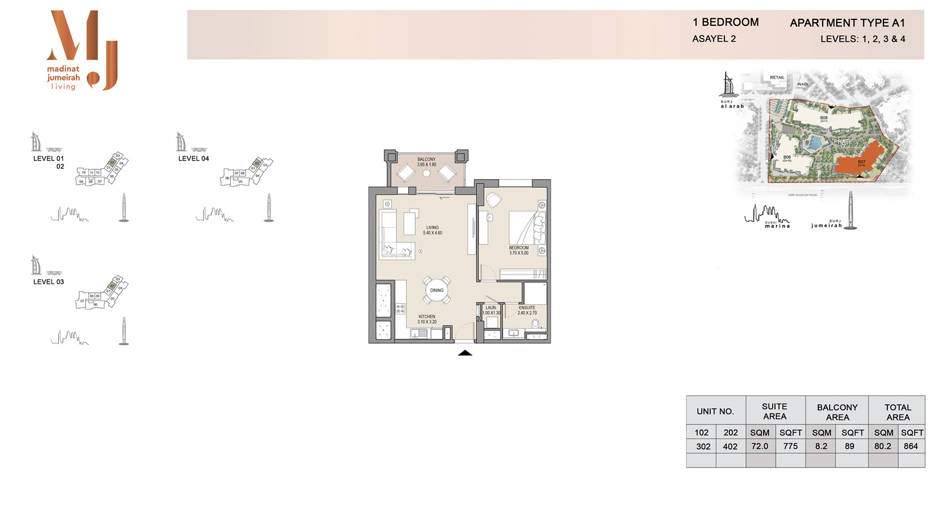 Asayel Apartments at MJL floor plan 1