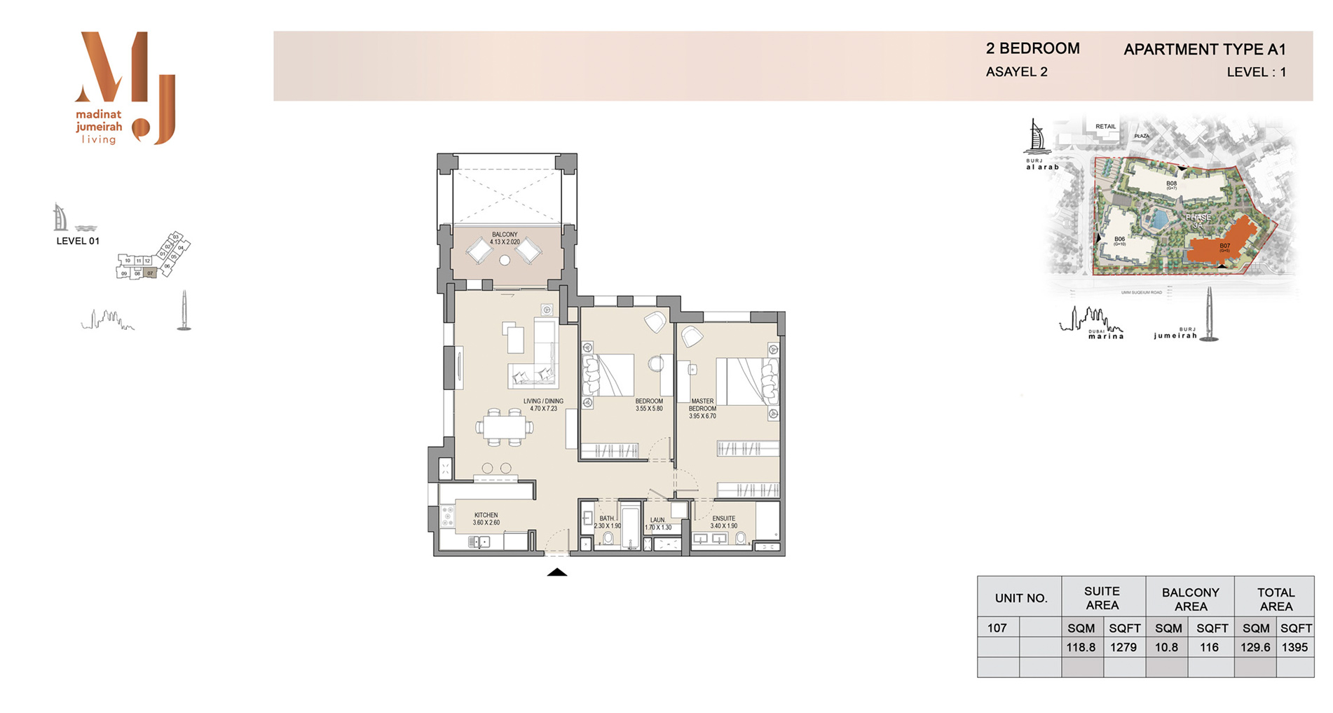 Asayel Apartments at MJL floor plan 3