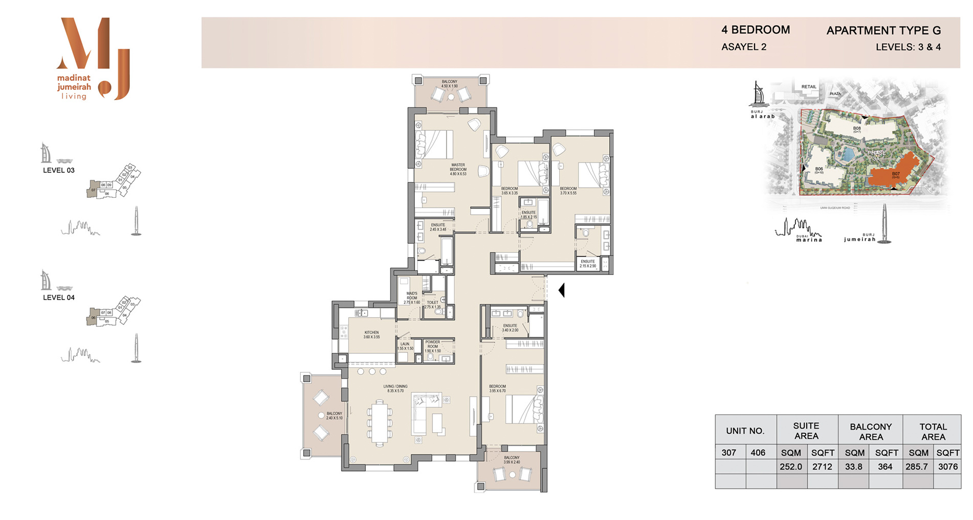 Asayel Apartments at MJL floor plan 5