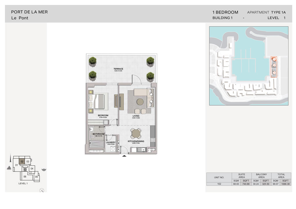 Le Pont at Port De La Mer floor plan 1