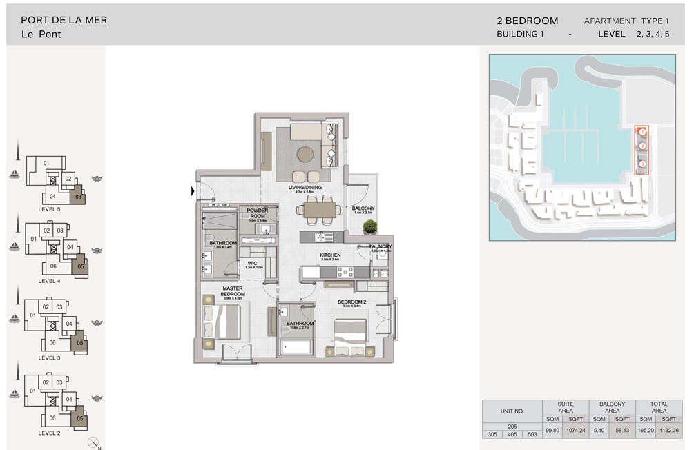 Le Pont at Port De La Mer floor plan 3