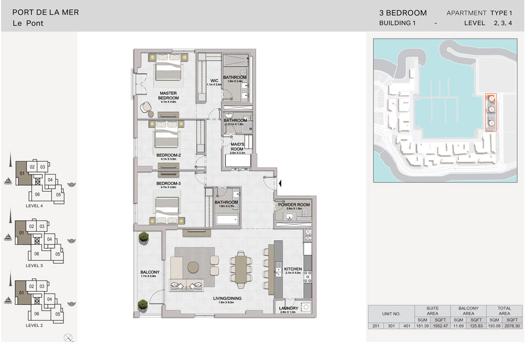 Le Pont at Port De La Mer floor plan 4