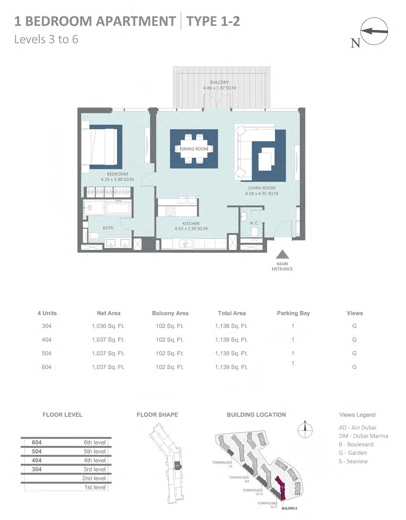 Meraas Bluewaters Building 5 floor plan 1
