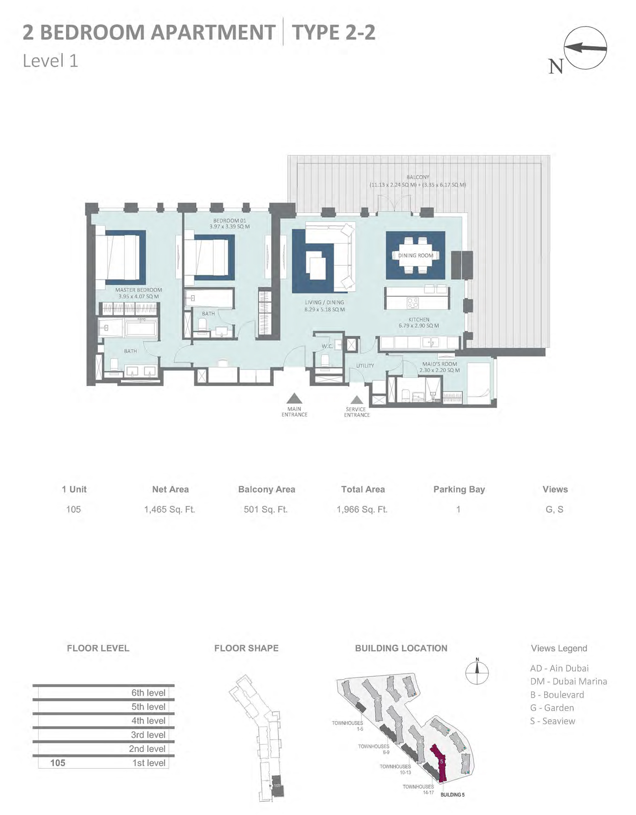 Meraas Bluewaters Building 5 floor plan 2