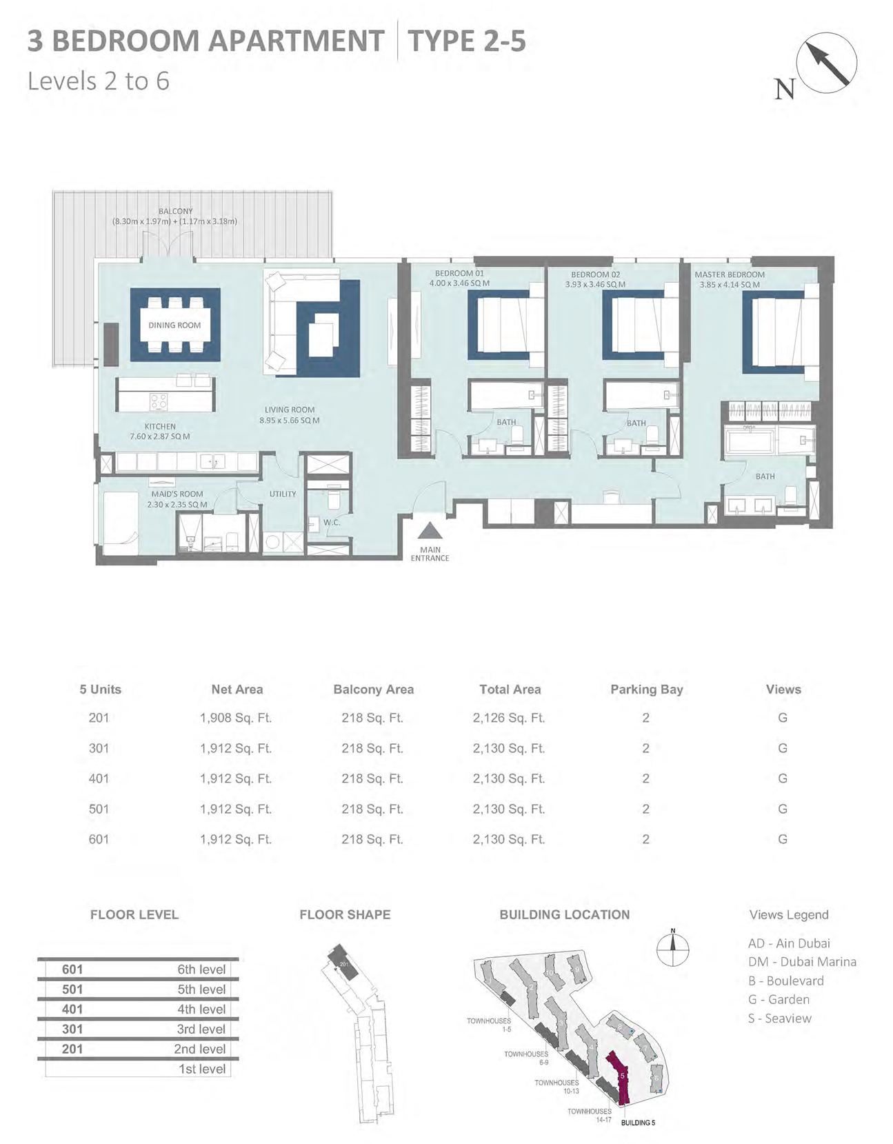 Meraas Bluewaters Building 5 floor plan 3