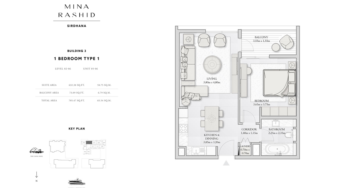 Sirdhana at Mina Rashid floor plan 1