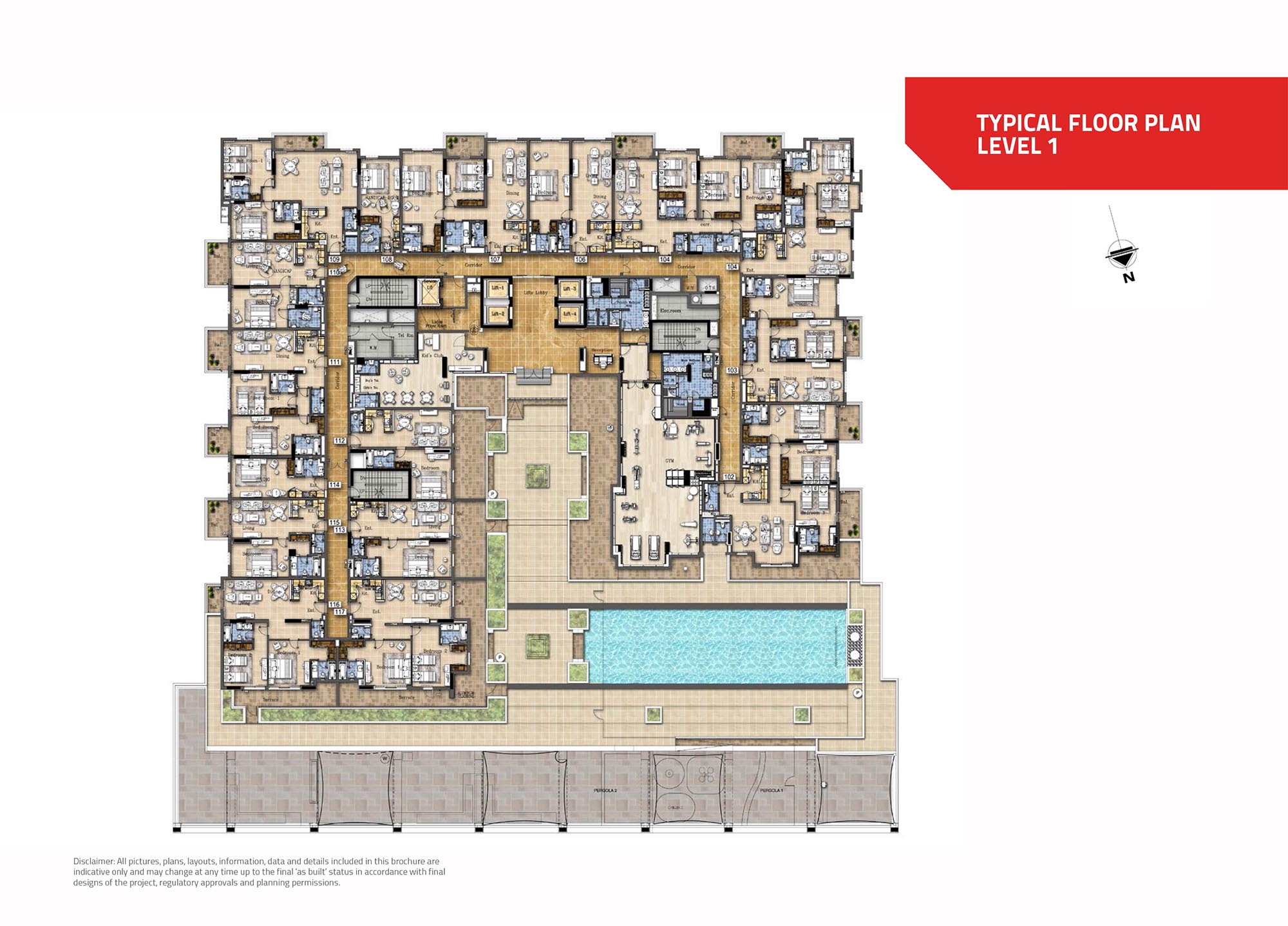 Damac Tenora Apartments floor plan 1