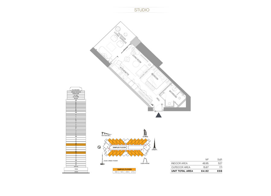 SLS Dubai Residences floor plan 1