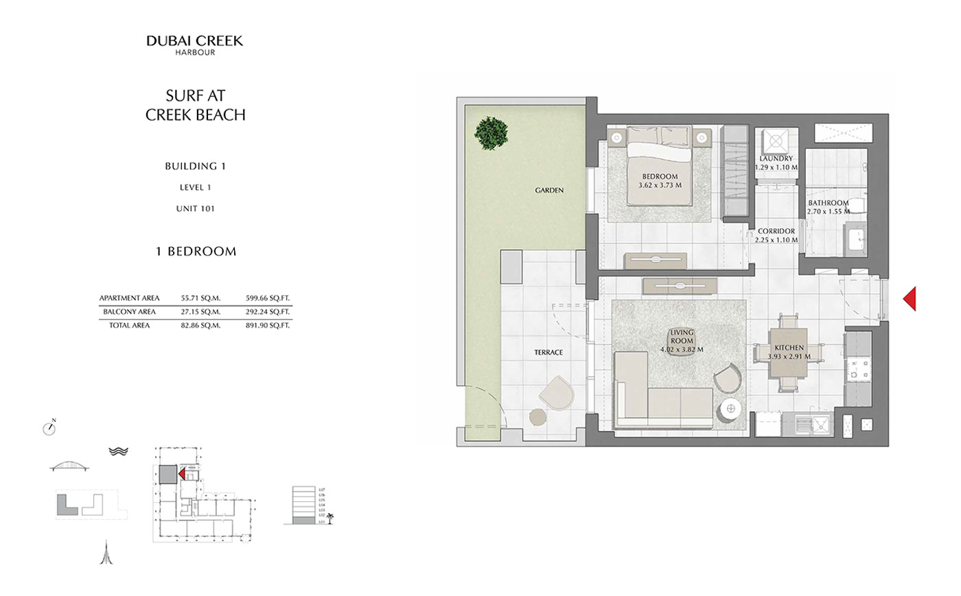 Surf at Creek Beach floor plan 1