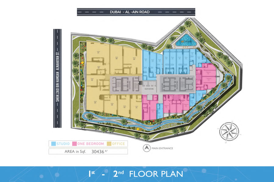 Blue Waves Tower floor plan 1