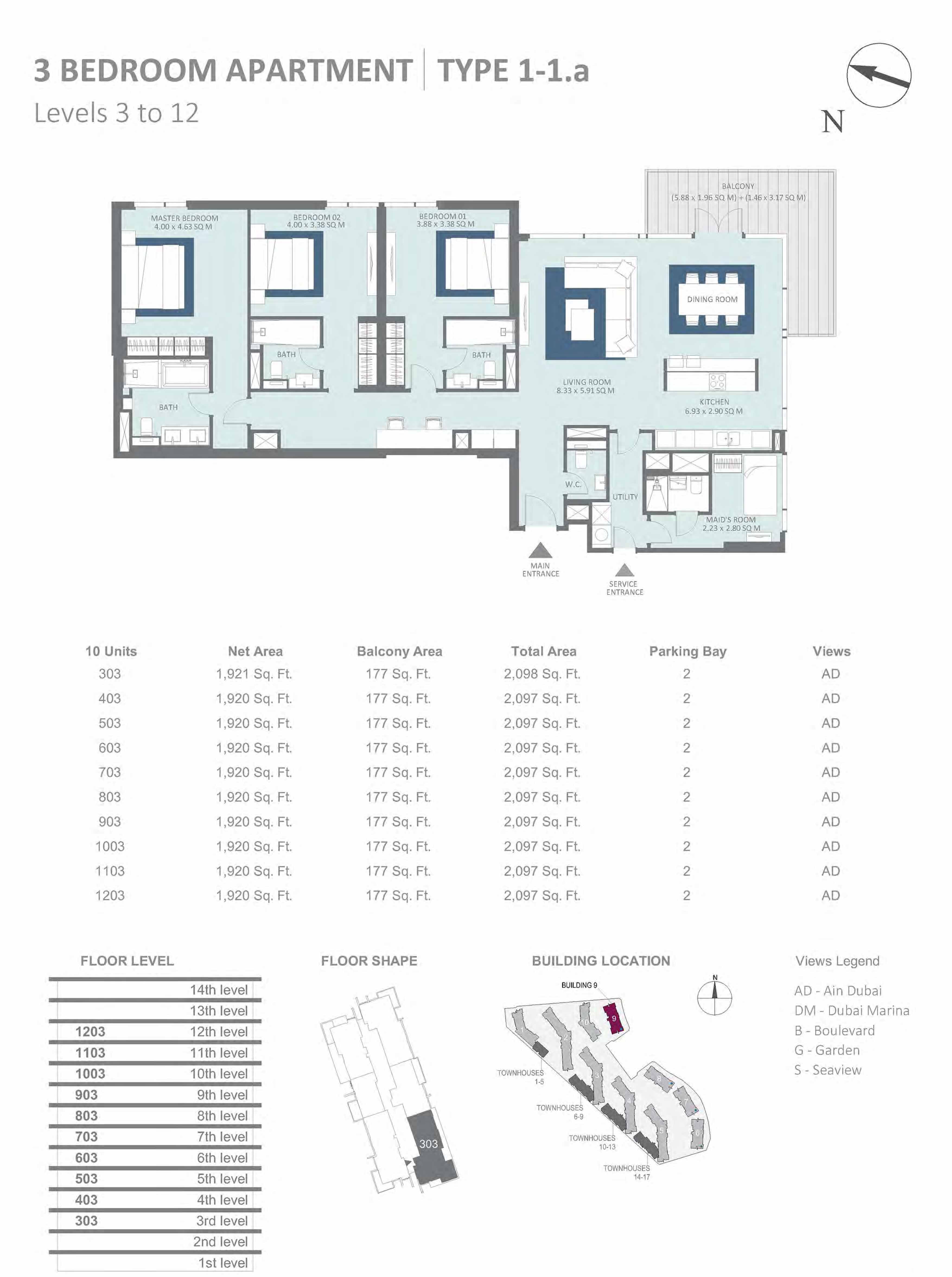 Meraas Bluewaters Building 9 floor plan 4