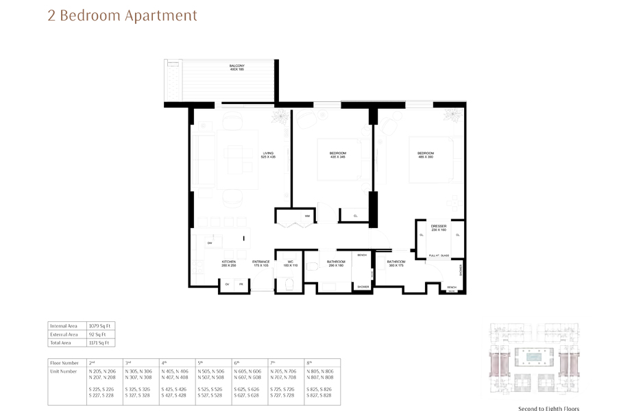 The Terraces floor plan 3