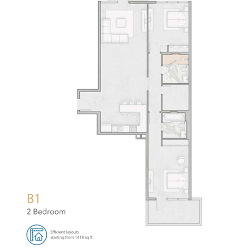 Aria Apartments floor plan 3