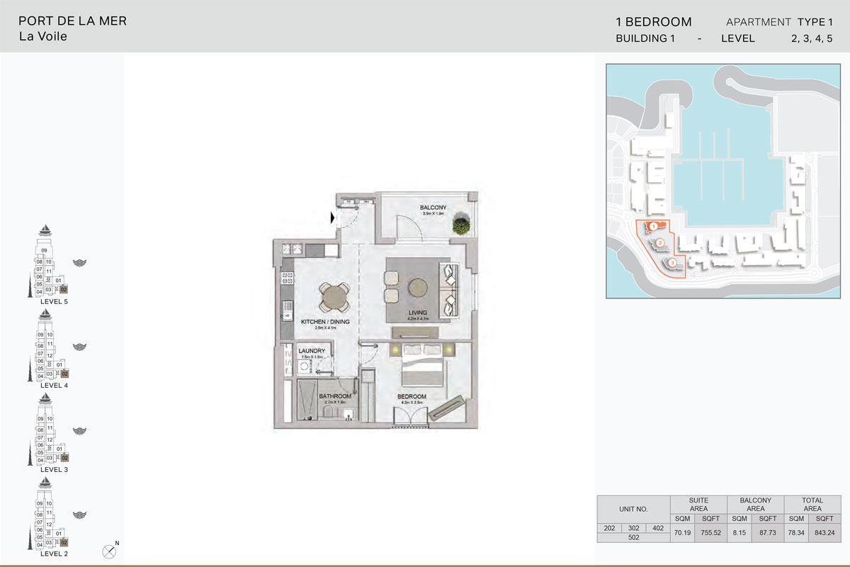 La Voile floor plan 1