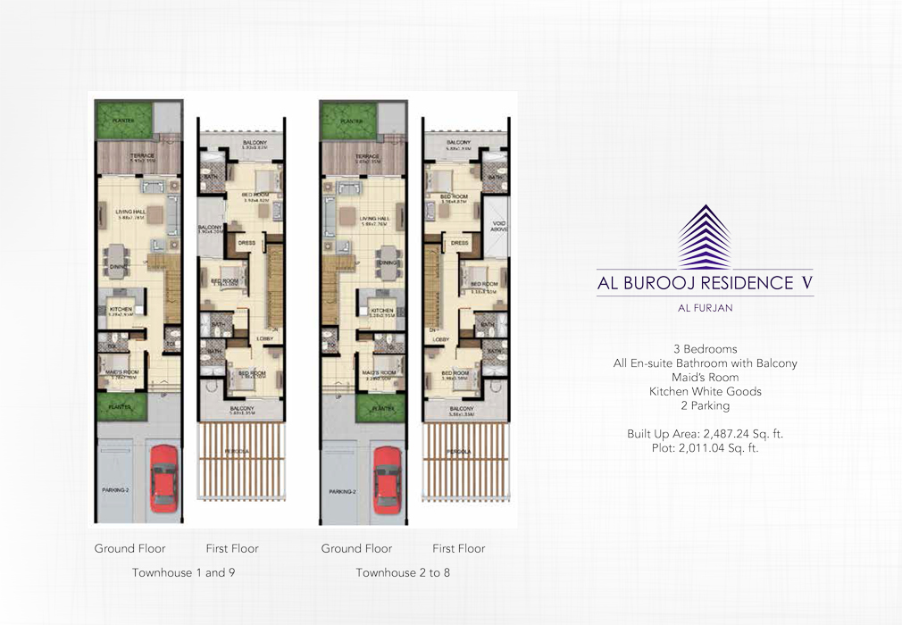 Al Burooj Residence 5 floor plan 1