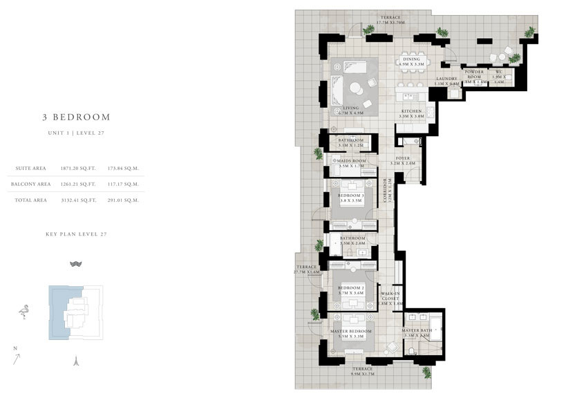Vida Residences at Creek Beach floor plan 3