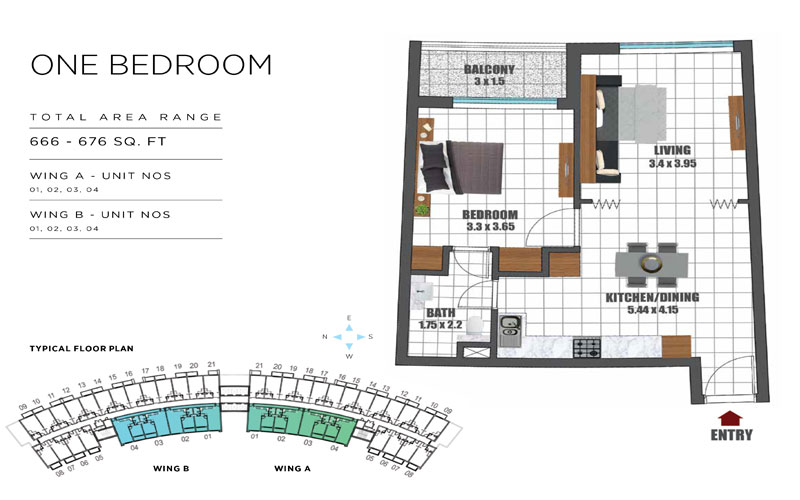 Wavez Residence floor plan 2
