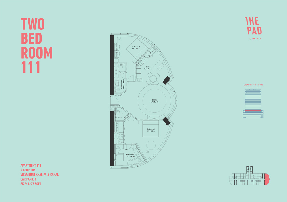 The Pad floor plan 3