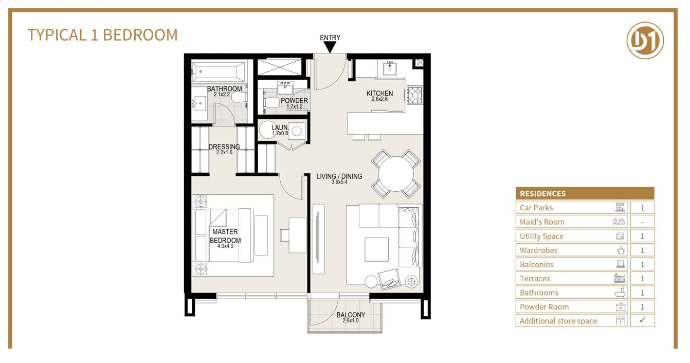 District One floor plan 1