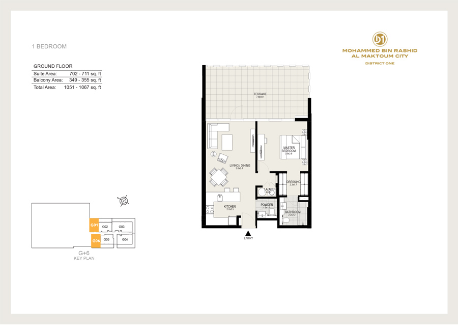 District One Residences 6 floor plan 1
