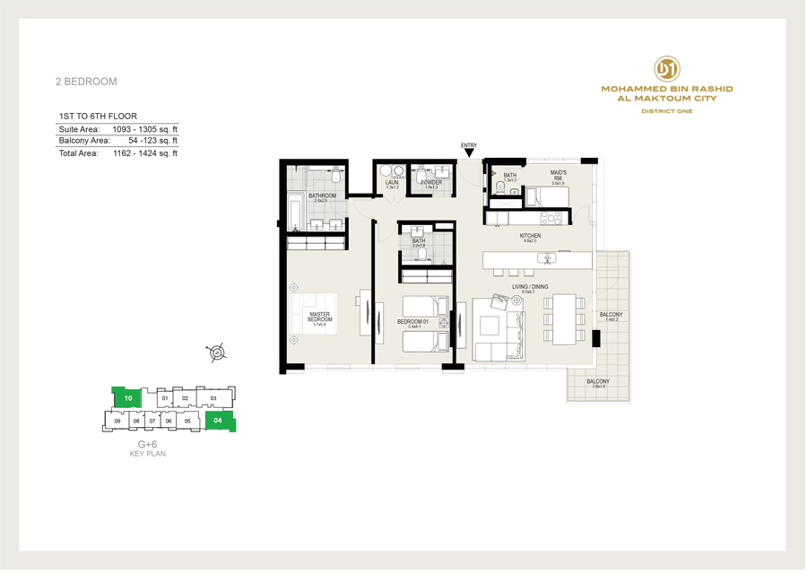 District One Residences 6 floor plan 3