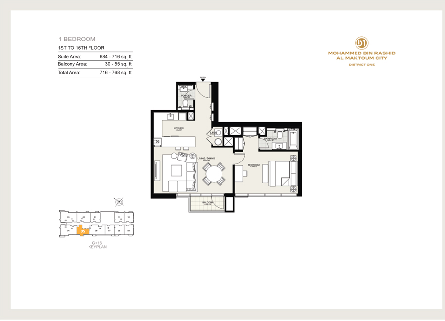 District One Residences 12 floor plan 1