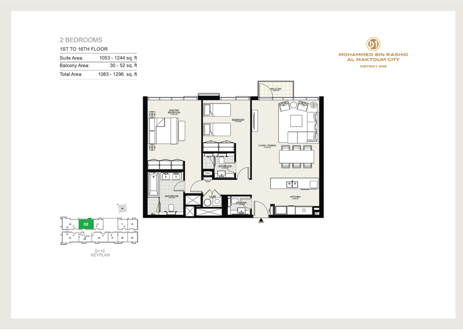 District One Residences 12 floor plan 2