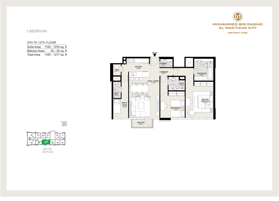 District One Residences 14 floor plan 2