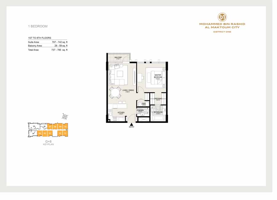 District One Residences 15 floor plan 1